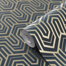 Malah Geometric Blue Wallpaper