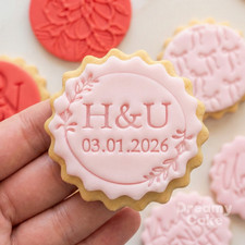 Custom wedding cookie stamp - custom,
