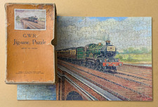 GWR Chad Valley vintage wooden jigsaw Cheltenham Flyer