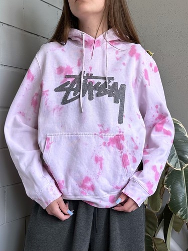 Stüssy pink tie dye hoodie - stüssy,