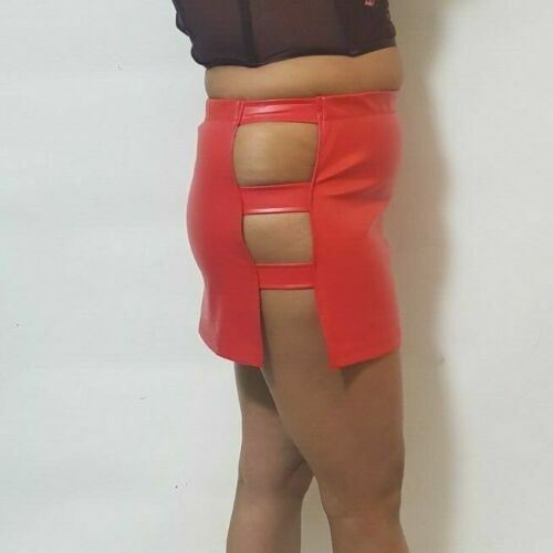 Red pvc ladder mini - red, skirt