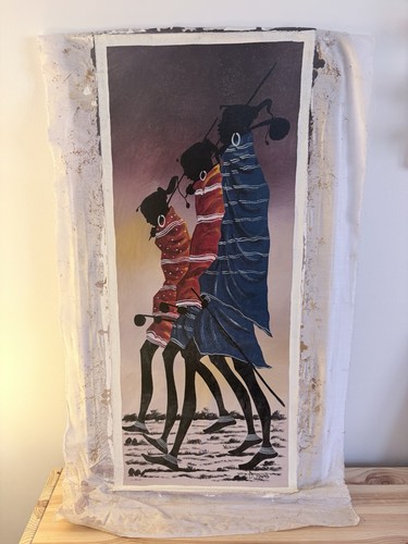 Large maasai women painting - women,