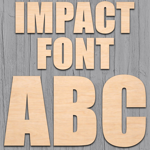 Impact font wood - impact,