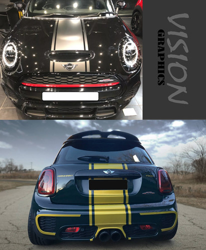 For mini cooper stripes hood - mini,