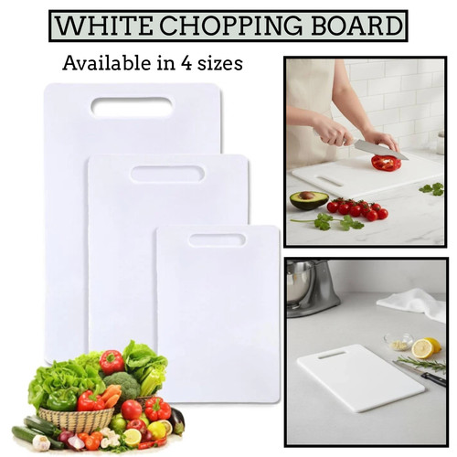 White chopping board - white, non-slip