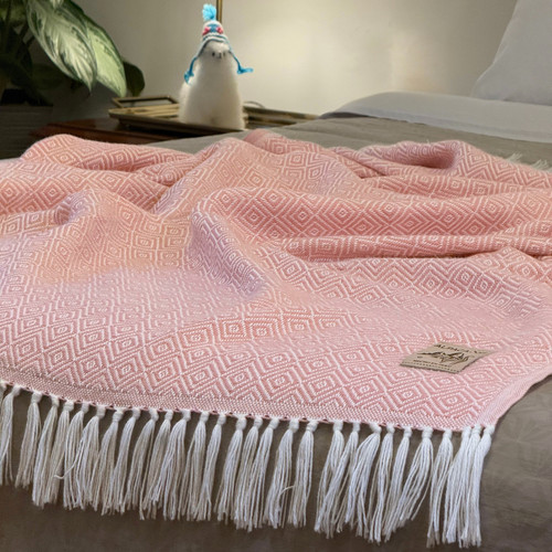 Alpaca wool blanket pink - alpaca,