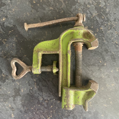 Vintage small table vice - table,
