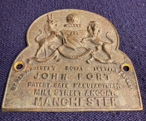 Victorian solid brass safe - brass,