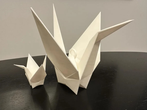 Origami crane low poly - crane,