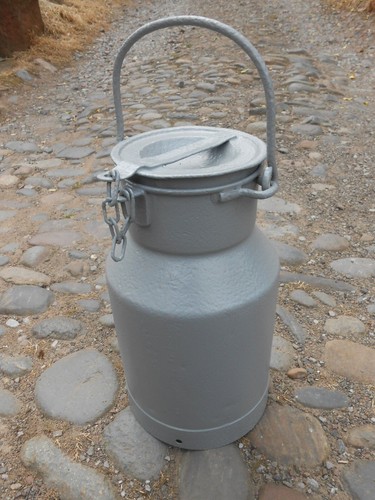 Antique rustic milk churn - antique,