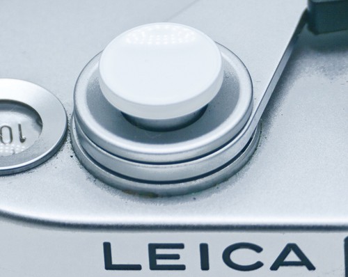 White concave shutter button - shutter,