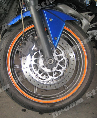 Orange motorcycle car wheel - motorcycle,