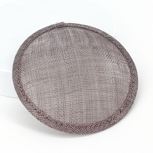 Sinamay straw round fascinator - straw,