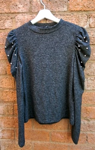 Zara dark grey soft knit - dark,