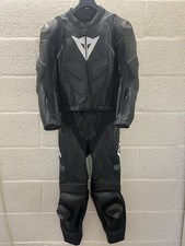 Dainese Avro D1 Two 2 Piece Motorcycle Leathers Suit Black Eu 48 UK 38 BNWOT