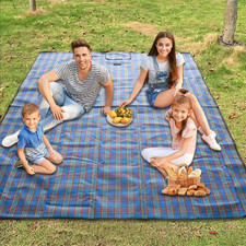 Armo Extra Large Tartan Picnic Blanket with Carrying Handle Waterproof Beach Ga