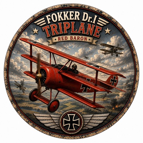 Fokker red baron - red,