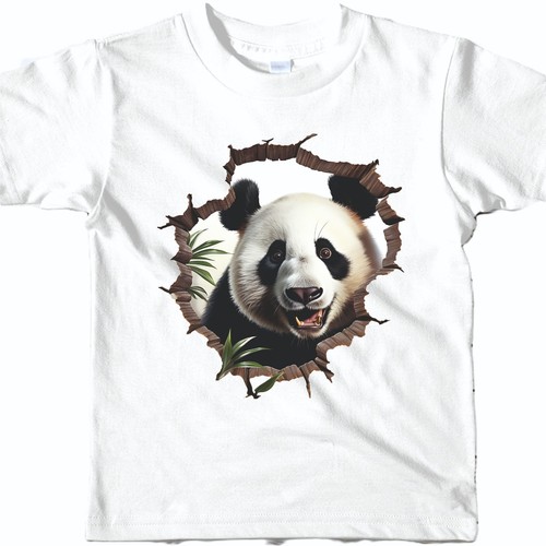 Panda shirt breaking - shirt, 3d