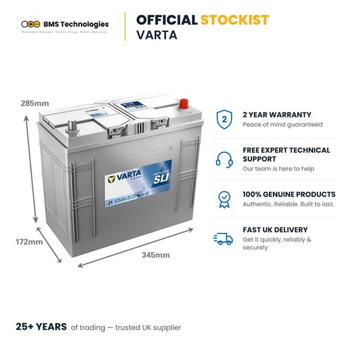 Varta heavy duty 12v - j1, 125ah