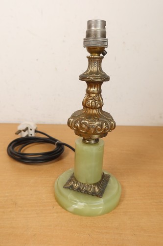 Vintage brass metal green - metal, onyx