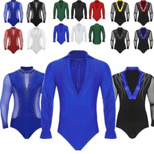 Men Long Sleeve Ruffly Latin