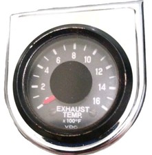 Vintage VDO Exhaust Temp Gauge In Chrome Mount - Classic Mini, Escort Rally, Etc