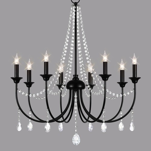 Light black crystal - 8-light,