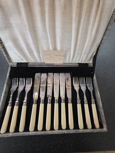 Vintage fish cutlery - set, boxed