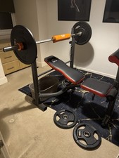 Gym Bench With Mirafit Weights