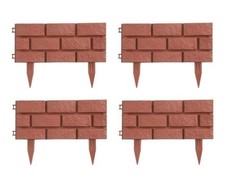 Garden Border Lawn Edging Plastic Flexible Flower Bed Hammer-In Fence Path