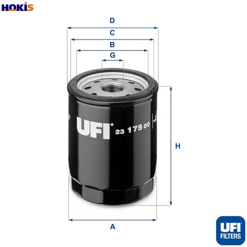 Oil filter 175 for fiat - oil,