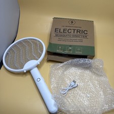 Electric Fly Zapper Killer Racket Bug Mosquito Insect Pest Swatter - Foldable