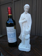 Antique chalk statue saint - statue,