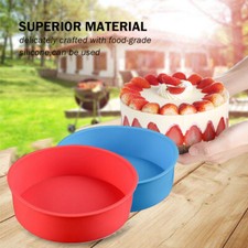 2Pcs 6inch Silicone Round Sponge Cake Pans Moulds Tins Non-stick Baking Pastry