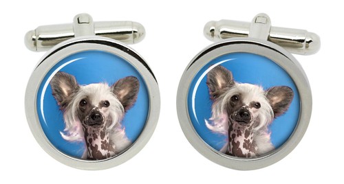 Chinese crested dog cufflinks - crested,