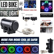 2X Colour Bike Lights Bicycle Cycling Wheel Spoke Wire Tyre Bright LED Flashing