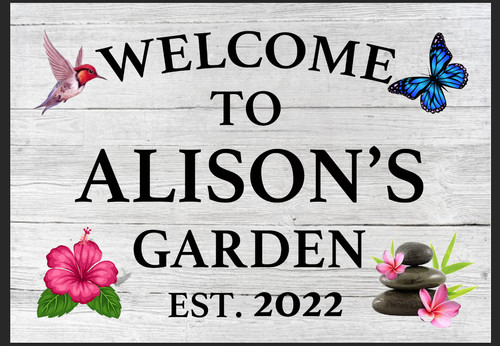 Personalised garden sign home - garden,