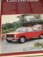 Lada 1200 Estate Range Car Sales Info Brochure Sheet Frameable