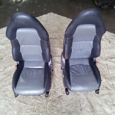 Toyota Celica Mk7 1999-06 PAIR Grey/Black Leather Front Seats !Fits MR2 Mk3!