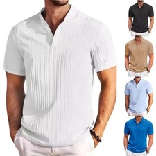 Mens solid button henley - mens,