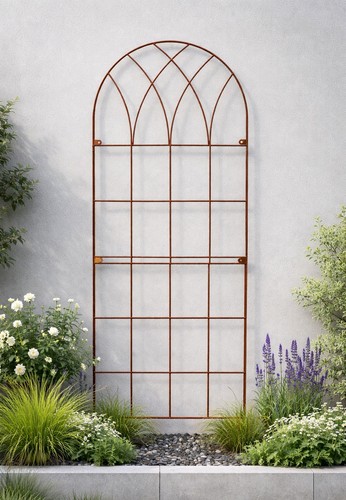 Metal garden trellis - garden, wall