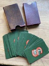 Vintage Miniature Singer Sewing Machines Advertising Domino Playing Cards + Case