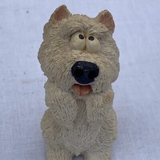 Scottish Highland Terrier Dog Westie Small World Hand Painted Resin Stickered