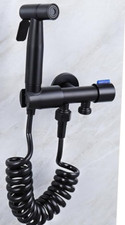 Handheld Bidet Spray Kit Dual Control Toilet Bidet Sprayer Set Black PART AS PIC