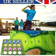 Indoor Golf Game Set Casual Chip Stick Golf Game Mat with 16 Grip Golf Balls UK
