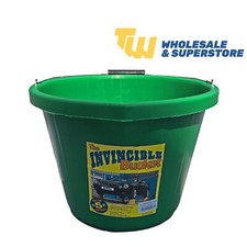 Invincible Heavy Duty Builders Bucket 15 Litre Equestrian Agriculture Green Tub