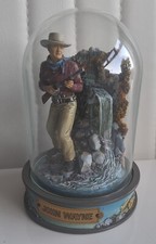 Rare Vintage Franklin Mint John Wayne NORTH TO ALASKA Hand Painted Dome Figurine