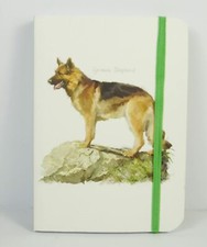MacNeil German Shepherd Small Notebook, Dogs Writing Pad With Strap Alsatian NEW