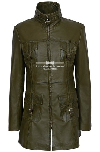 Ladies gothic leather jacket - leather,
