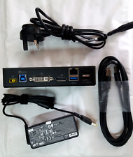 Lenovo 40A7 Universal Docking Station, Dual Display, with 45W AC Adapter + cable